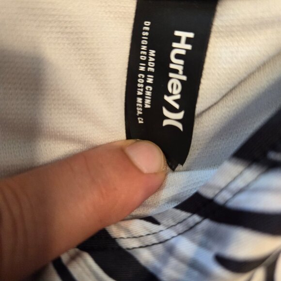 HURLEY BLACK Tropical Floral Print Bikini Women's Size Medium - Picture 9 of 10